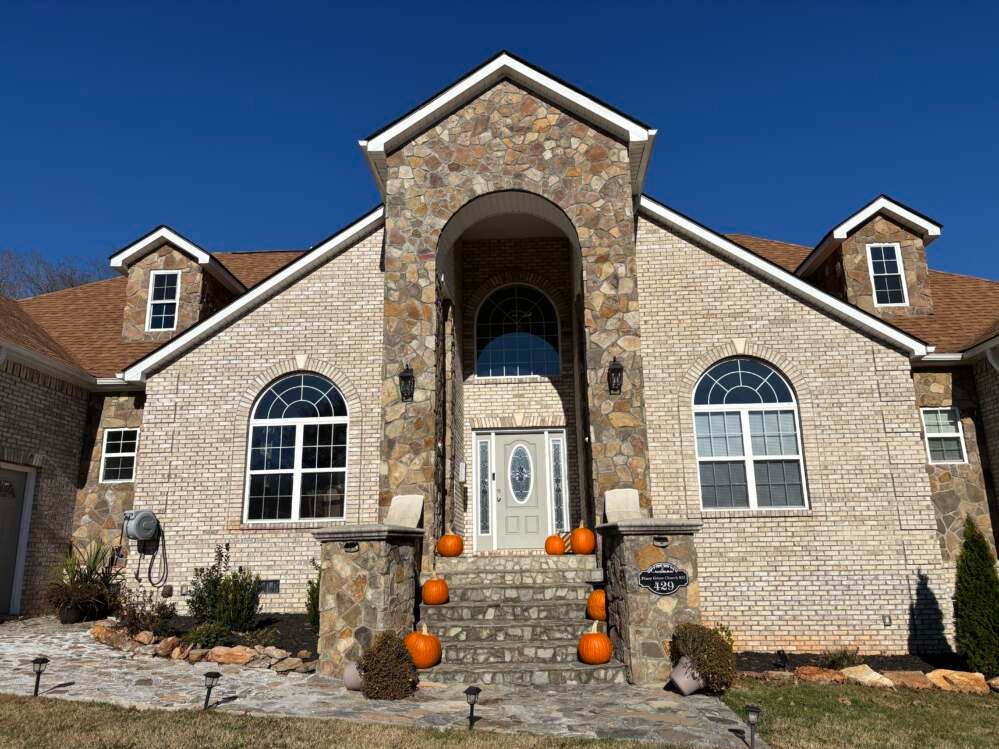 Completed construction and decoration of house for fall season