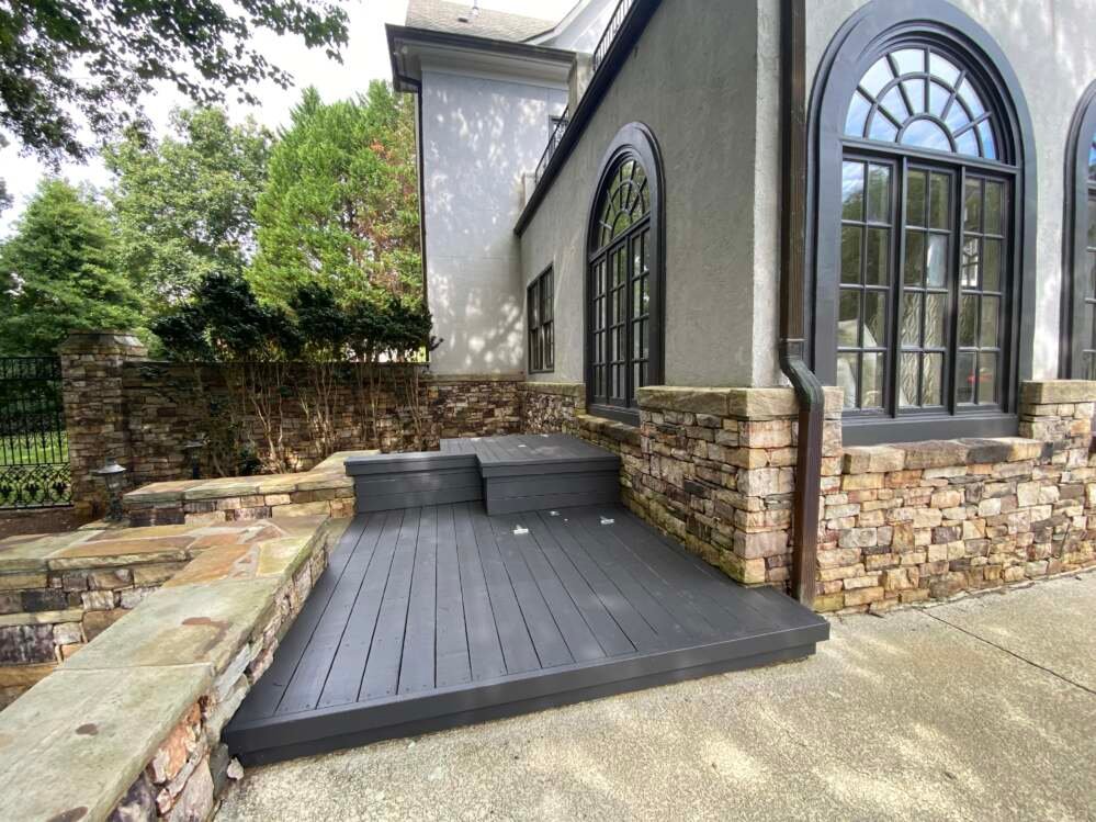 stained decking